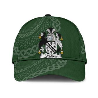 Watson Coat Of Arms Irish Family Crest St Patrick's Day Hat Classic Cap Hat - Thegiftio UK