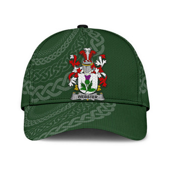 Webster Coat Of Arms Irish Family Crest St Patrick's Day Hat Classic Cap Hat - Thegiftio UK