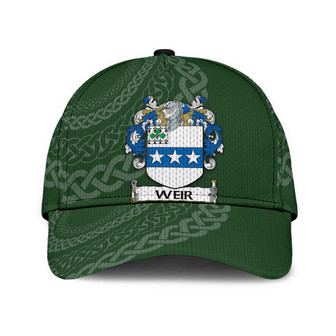 Weir Coat Of Arms Irish Family Crest St Patrick's Day Hat Classic Cap Hat - Thegiftio UK
