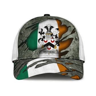 Wethers Coat Of Arms Irish Family Crest Hat Classic Cap Hat - Thegiftio UK