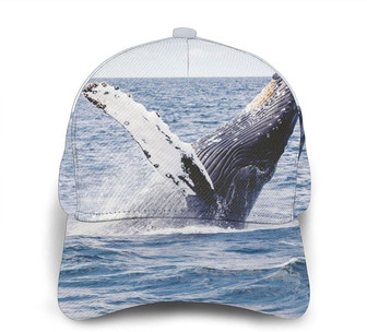 Whale Above Sea Water Classic Baseball Cap Adjustable Twill Sports Dad Hats for Unisex Hat - Thegiftio UK