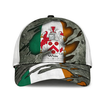 White Coat Of Arms II Irisharms Irish Family Crest Hat Classic Cap Hat - Thegiftio UK