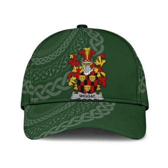 Wiggat Coat Of Arms Irish Family Crest St Patrick's Day Hat Classic Cap Hat - Thegiftio UK