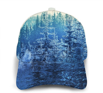 Winter Mountain Print Classic Baseball Cap Adjustable Twill Sports Dad Hats for Unisex Hat - Thegiftio UK