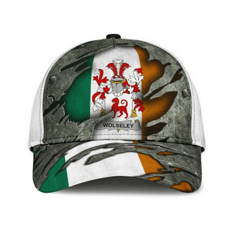 Wolseley Coat Of Arms Irish Family Crest Hat Classic Cap Hat - Thegiftio UK