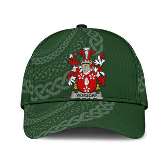 Worsopp Coat Of Arms Irish Family Crest St Patrick's Day Hat Classic Cap Hat - Thegiftio UK