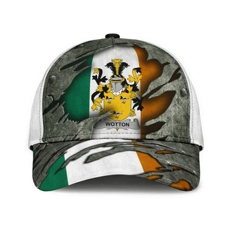 Wotton Coat Of Arms Irish Family Crest Hat Classic Cap Hat - Thegiftio UK