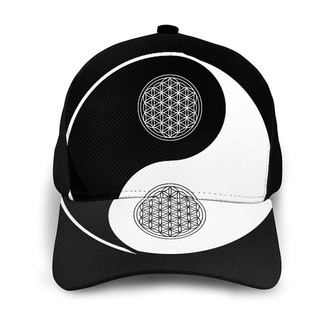 Yin Yang Flower of Life Sacred Geometry Unisex Classic Printing Baseball Cap Trucker Cap Dad Hat Mesh Cap Hat - Thegiftio UK