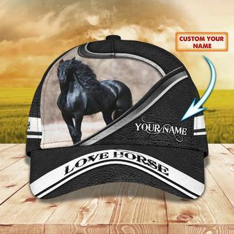 Custom With Name Baseball Full Print Horse Cap For Men And Woman, Horse Woman Cap Hat, Horse Lover Gift Hat - Thegiftio UK