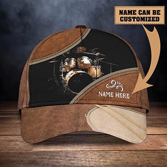 Custom Name Drum Print Hat for Who Love Music Mens Womens Classic Cap Hat - Thegiftio UK