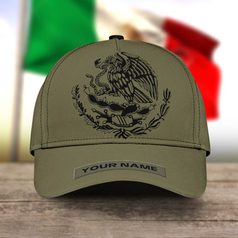 Custom Name All Over Printed Mexican Baseball Classic Cap Hat, Cool Mexico Cap Hat - Thegiftio