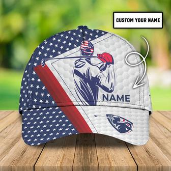 Custom Name Full Print Classic Cap Hat For Golfer, American Golfer Gifts, Good Quality Golf Cap For Men And Woman Hat - Thegiftio UK
