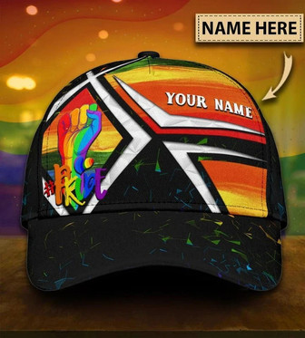 Custom Pride Cap For Gay, Pride Hastage Rainbow LGBT All Over Printed Baseball Cap Hat, Les Gifts Hat - Thegiftio UK