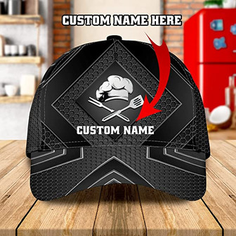 Customized Mens Chef Print Hat for Who Loves Cooking Mens Womens Classic Cap Hat - Thegiftio UK