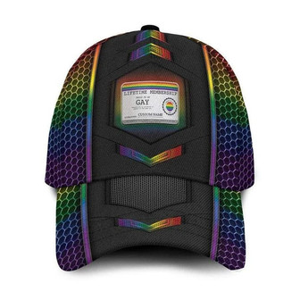 Customized With Name Printing Baseball Cap Hat Gay Lifetime Membership, Gay Lesbian Cap Hat - Thegiftio UK