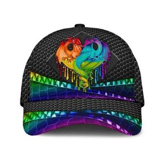 Dragon Couple Rainbow LGBT Printing Baseball Cap Hat, Gift For Couple Gay Man, Gay Printed Cap Hat - Thegiftio UK