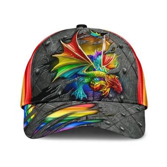 Gay Classic Cap, Vivid Lgbt Dragon Iron Printing Baseball Cap Hat, LGBT Pride Accessories Hat - Thegiftio UK