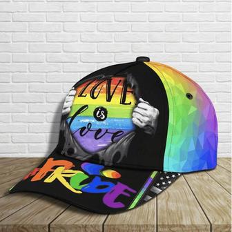 Lesbian Baseball Cap, Love Is Never Wrong Lgbt Printing Baseball Cap Hat, Gift For Couple Lesbian Hat - Thegiftio UK