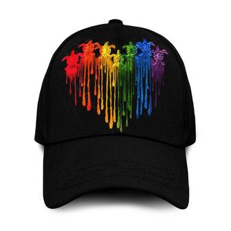 Lgbt Baseball Cap For Pride Month, Turtle And Proud Rainbow Colors Classic Cap Hat - Thegiftio UK