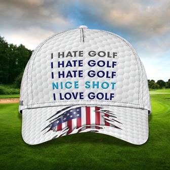 Nice Short I Love Golf Classic Cap, Golf Lover Gifts, Best Gift For Golf Lover, Golf Cap Hat - Thegiftio UK