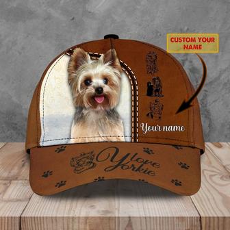 Personalized Baseball Yorkshire Cap Hat For Dog Lover, Full Print Yorkshire Dog Cap Hat - Thegiftio UK