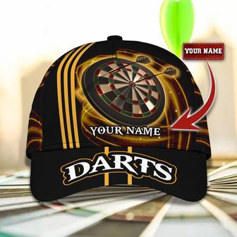 Personalized Classic Dart Cap, Birthday Present To Darter Friend, Dart Lover Cap Hat, Darting Cap Hat - Thegiftio