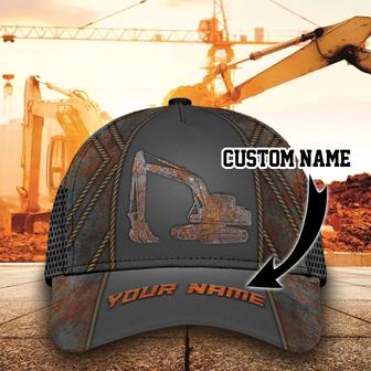 Personalized Excavator Heavy Equipment Cap, Baseball All Over Printed Excavator Hat Cap Hat - Thegiftio UK