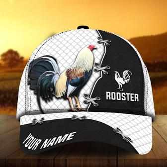 Personalized Full Printed Cap Hat For Rooster Lover, Premium Rooster Cap Hat Multicolor, Cap With Chicken Hat - Thegiftio UK