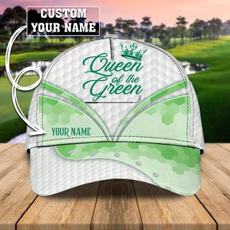 Personalized Womens Golf Cap, Queen Of The Green Baseball Full Print Cap Hat For Golf Lover Hat - Thegiftio UK