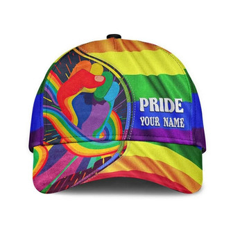 Personalized LGBT All Over Printing Baseball Cap Hat Together We Rise, Lesbian Gift, Pride Cap Hat - Thegiftio