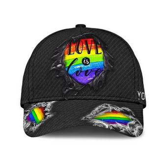 Personalized Pride Baseball Cap, Rainbow Love Is Love Lgbt All Over Printed Classic Cap Hat, Lgbt Gifts Hat - Thegiftio UK