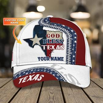 Personalized All Over Print Texas Cap, Baseball Cap God Bless Texas, Pray For Texas Cap Hat - Thegiftio UK