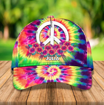 Personalized Tie Dye Hippie Baseball Cap for Hippie Girl, Hippie Hat for Her Hat - Thegiftio UK