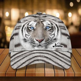 Personalized White Tiger Baseball Cap for Boyfriend, Tiger Art Hat for Tiger Lovers Hat - Thegiftio UK
