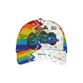 Pride Baseball Cap, All For Love Biker LGBT Printing Baseball Cap Hat, Printed LGBT Hat - Thegiftio UK