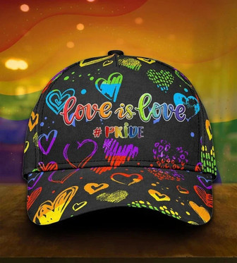 Pride Baseball Cap Love Is Love Freedom Lgbt All Over Print Baseball Cap Hat Lgbt Accessories Hat - Thegiftio