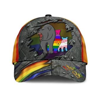 Pride Cap For Gaymer, Mama Bear Family Cool LGBT Printing Baseball Cap Hat, Lesbian Gifts Hat - Thegiftio UK