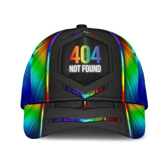 Pride Cap For LGBT, LGBT Printing Baseball Cap Hat 404 Not Found, All Over Print Gay Lesbian Cap Hat - Thegiftio UK