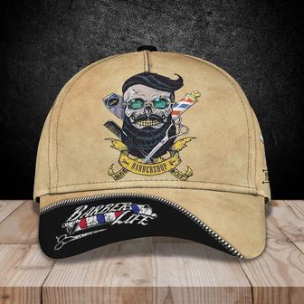 Customized All Over Print Baseball Skull Barber Cap, Barber Skull Cap Hat, Cap For Barber Man Hat - Thegiftio