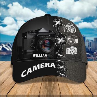 Customized Camera Lens Cap for Cameraman, Camera Hat All Over Printed for Husband, Boyfriend Hat - Thegiftio UK