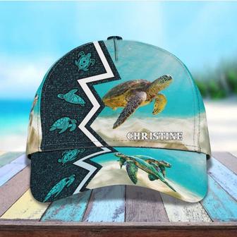 Customized Turtle Art Summer Baseball Cap, Turtle Hat for Husband and Wife Hat - Thegiftio UK