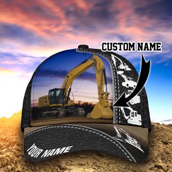 Personalized Excavator Heavy Equipment Cap, Gift For Excavator Man, Excavator Cap Hat - Thegiftio