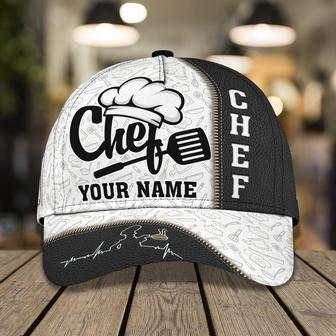 Personalized Full Printed Chef Cap, Master Chef Birthday Present, Classic Cap Hat For Chef Hat - Thegiftio UK