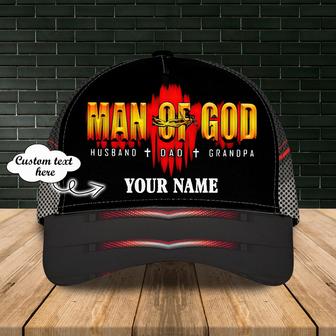 Personalized Man Of God Cap Hat, Baseball Cap Hat For Father, Classic Dad Cap, Dad Hat - Thegiftio