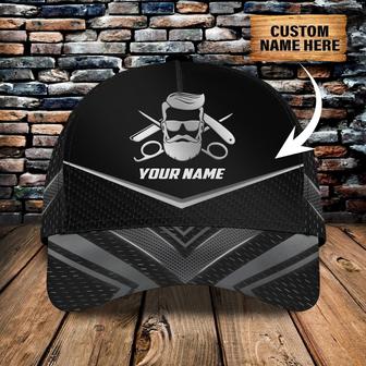 Personalized With Name Full Printed Barber Classic Cap For Men And Woman, Barber Cap Hat - Thegiftio UK