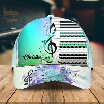 Personalized Water Color Piano Baseball Cap for Girl, Piano Hat for Girlfriend Birthday Hat - Thegiftio