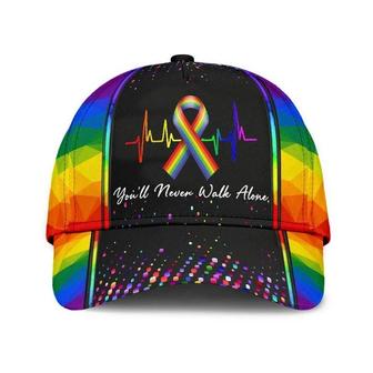 Pride Cap For Gay Friend, Gift For Lesbian Friends, Lgbt Printing Baseball Cap Hat You'll Never Walk Alone Hat - Thegiftio UK