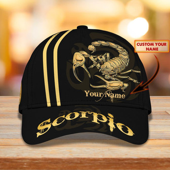 Customized Scorpio Baseball Cap Hat, Full Printed Scorpio Hat, Scorpio Cap Hat - Thegiftio UK