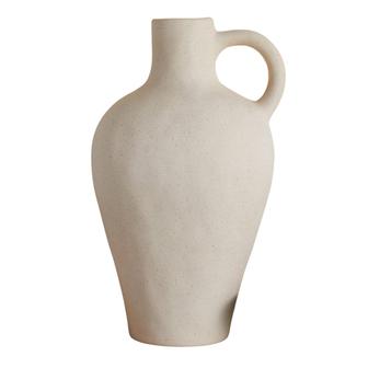 Antique Ceramic Cream Vase For Farmhouse Home Décor Vintage Pottery Gift  | Rusticozy