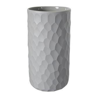 Ceramic Honeycomb Vase 6.7 Inch High, Boho Ceramic Vase Boho Home Decor, Grey | Rusticozy